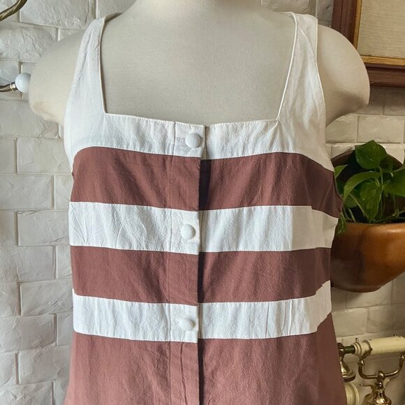 Free People free-est St. Tropez Tunic Striped Beach Mini Dress Cover-Up - Picture 5 of 12